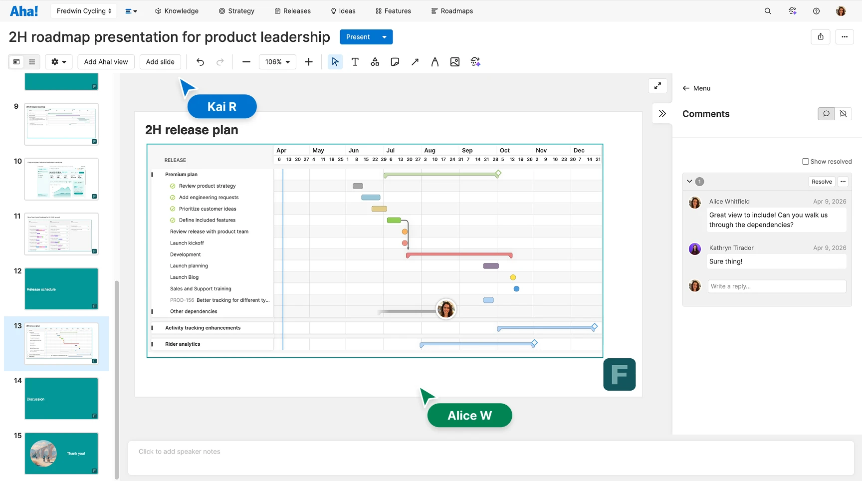 Collaborate on presentations.