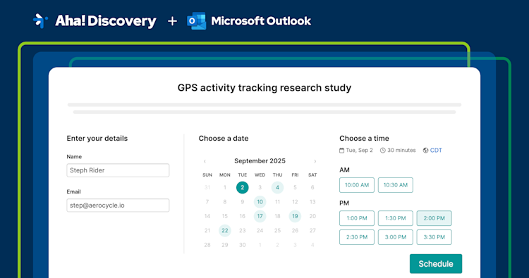 Aha! Discovery now integrates with your Microsoft Outlook calendar