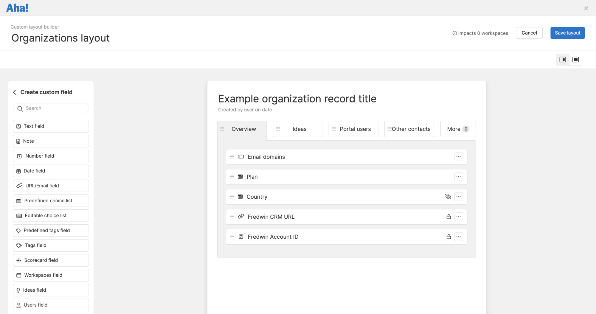 ﻿You can create a custom URL field to link to the corresponding organization record in your CRM system.