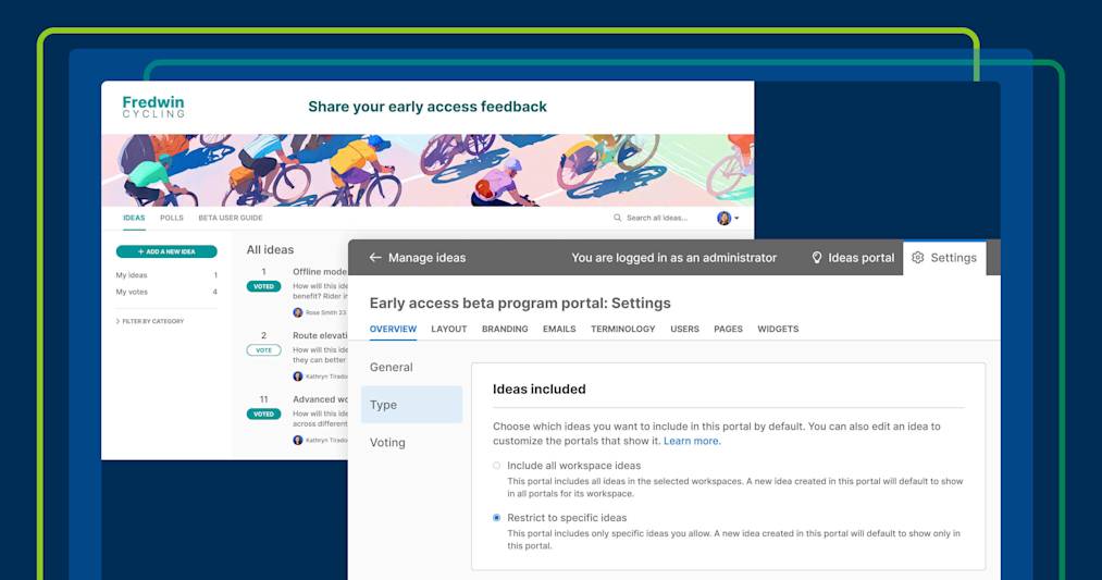 Create dedicated ideas portals for different user groups