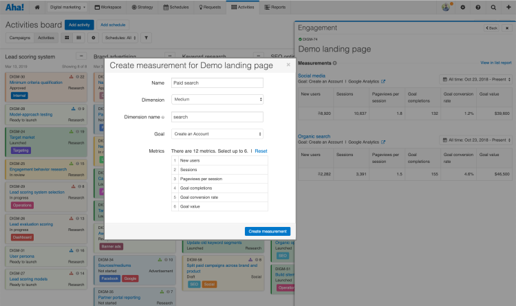 Blog - Just Launched! — Enhanced Aha! for Marketing Integration With Google Analytics - inline image