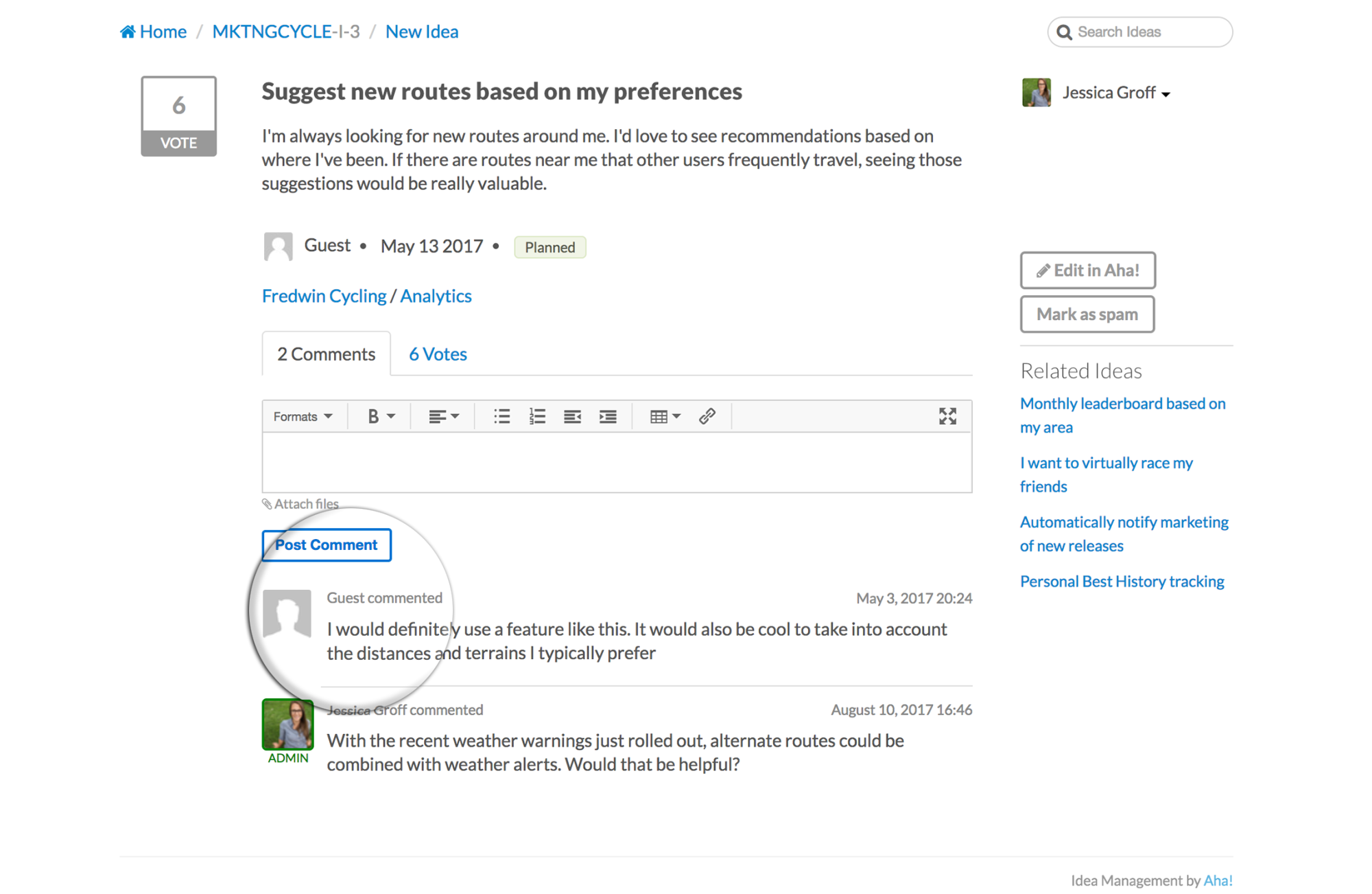 Blog - Just Launched! — Capture Anonymous Customer Feedback in Ideas Portals - inline image