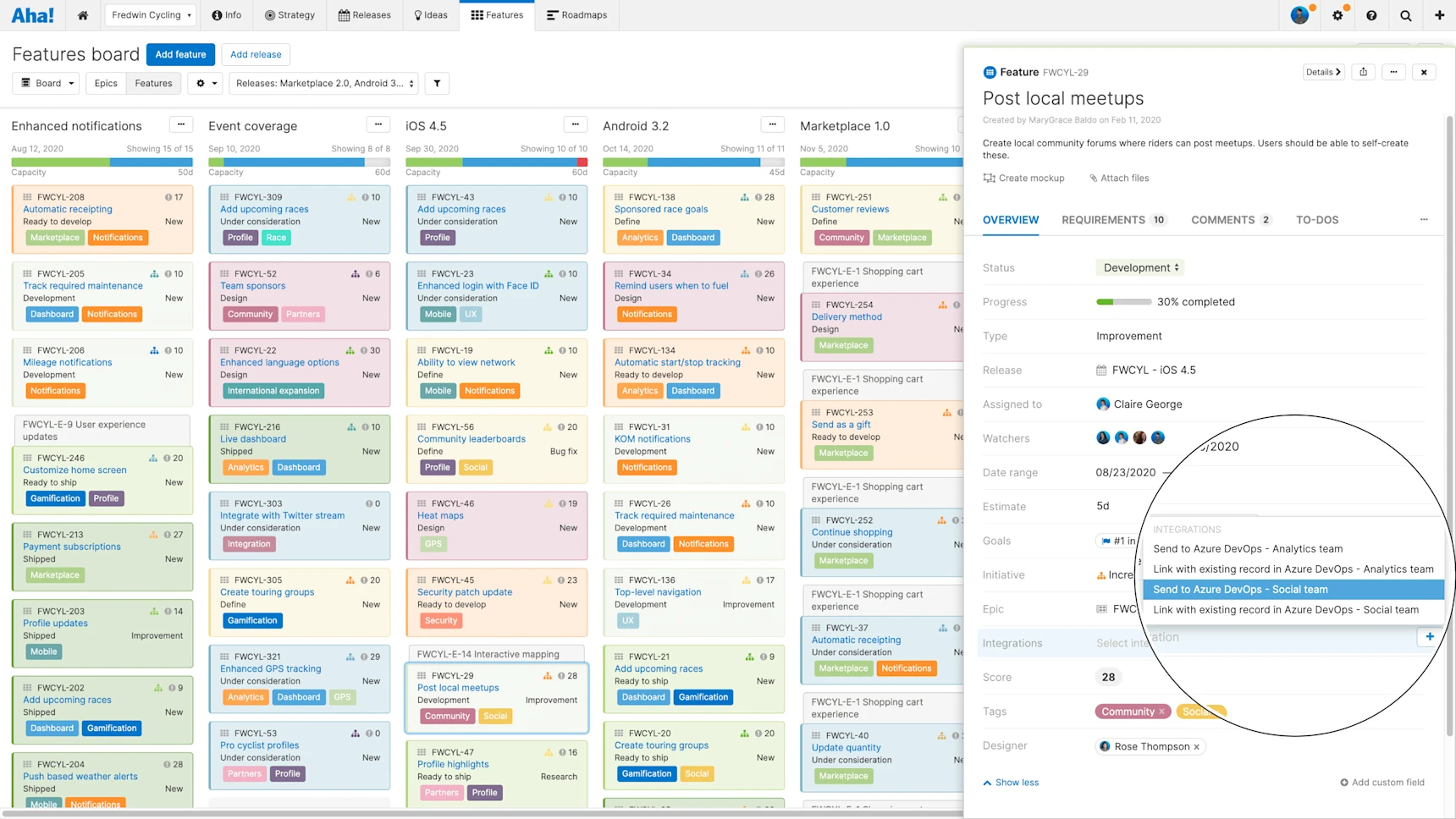 Azure DevOps Roadmap Tool Integration