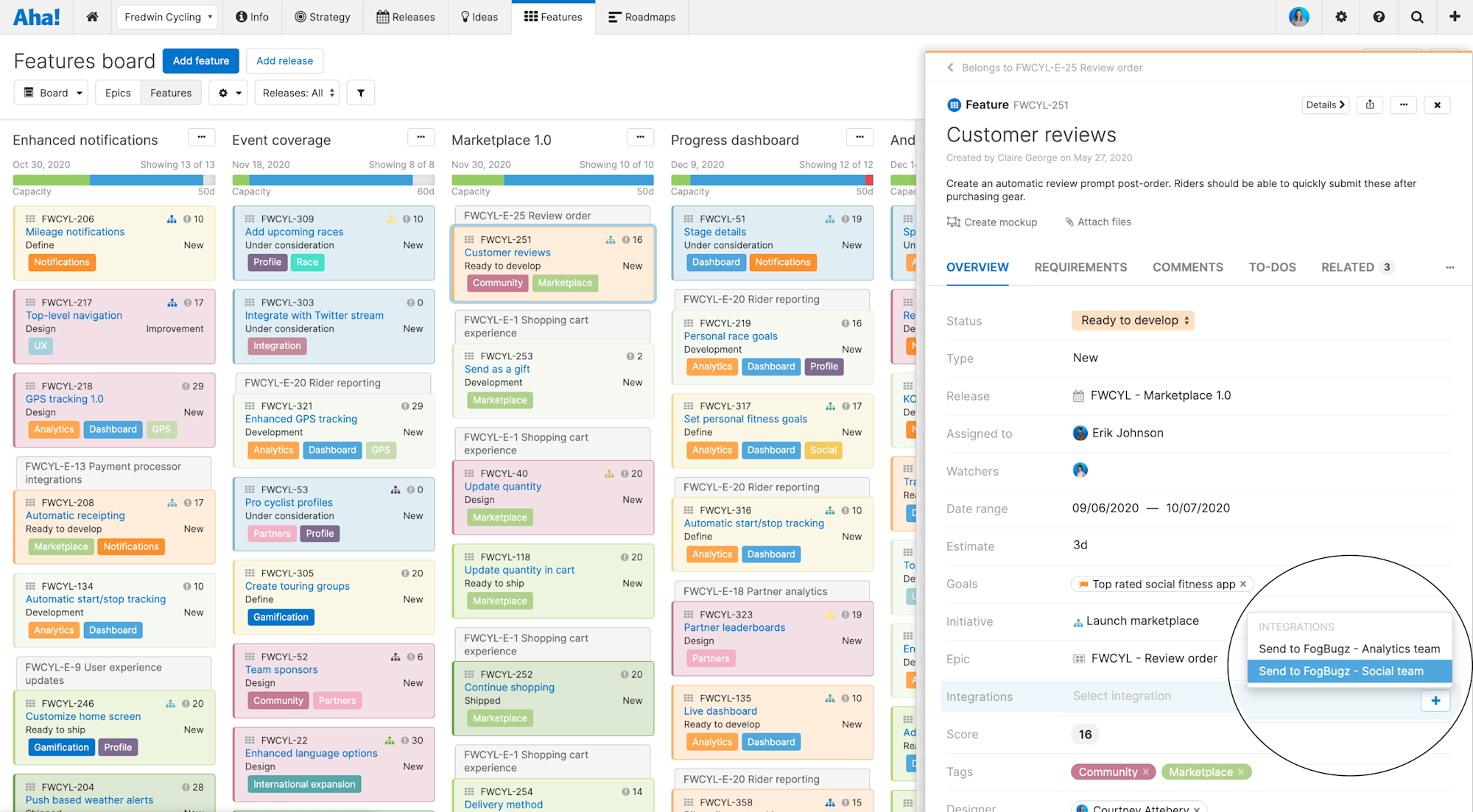 FogBugz Roadmap Tool Integration | Aha!