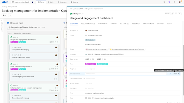 Teamwork — Capacity planning — Understand the effort