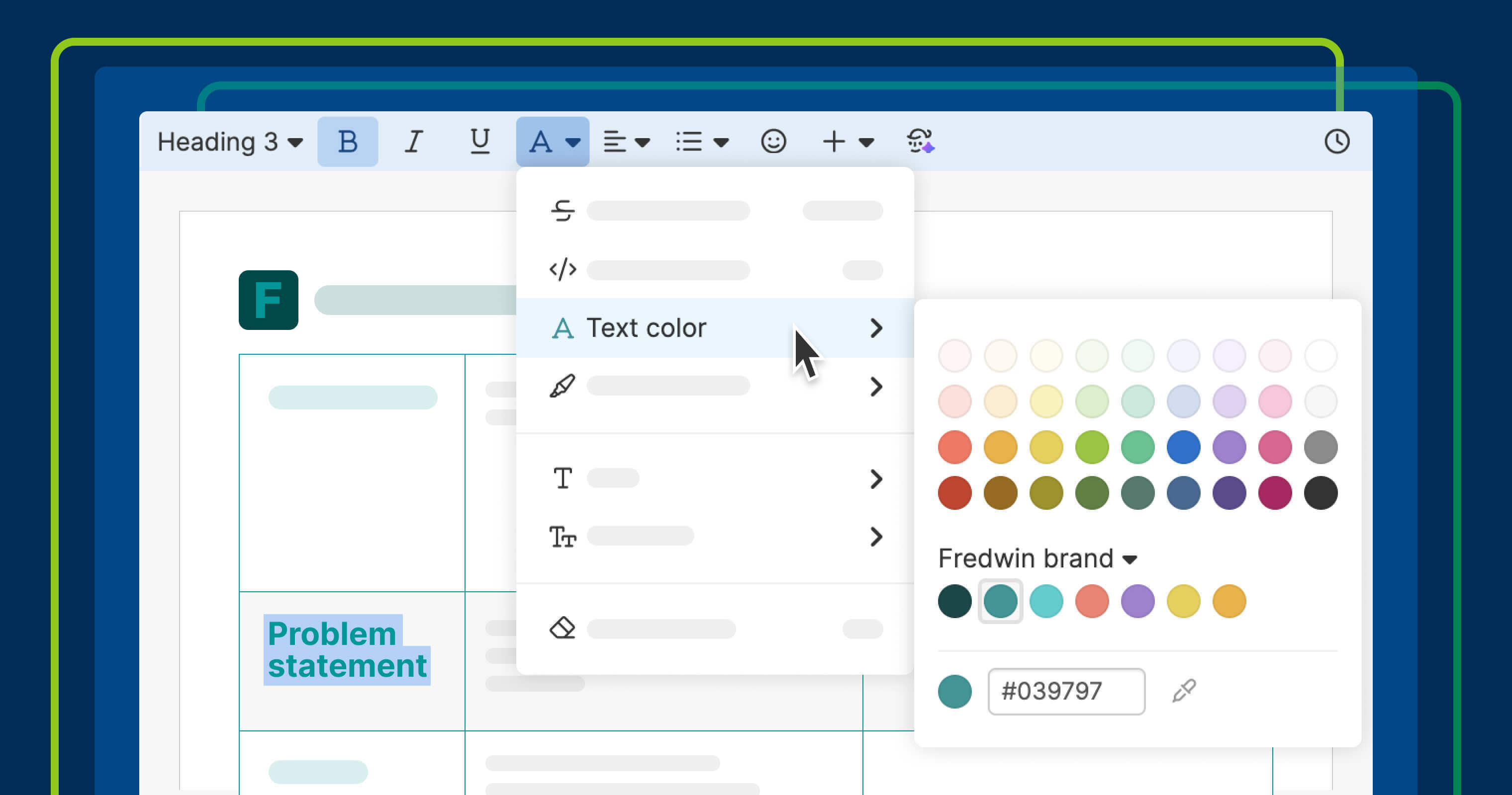 Set custom color palettes to match your brand across Aha! software