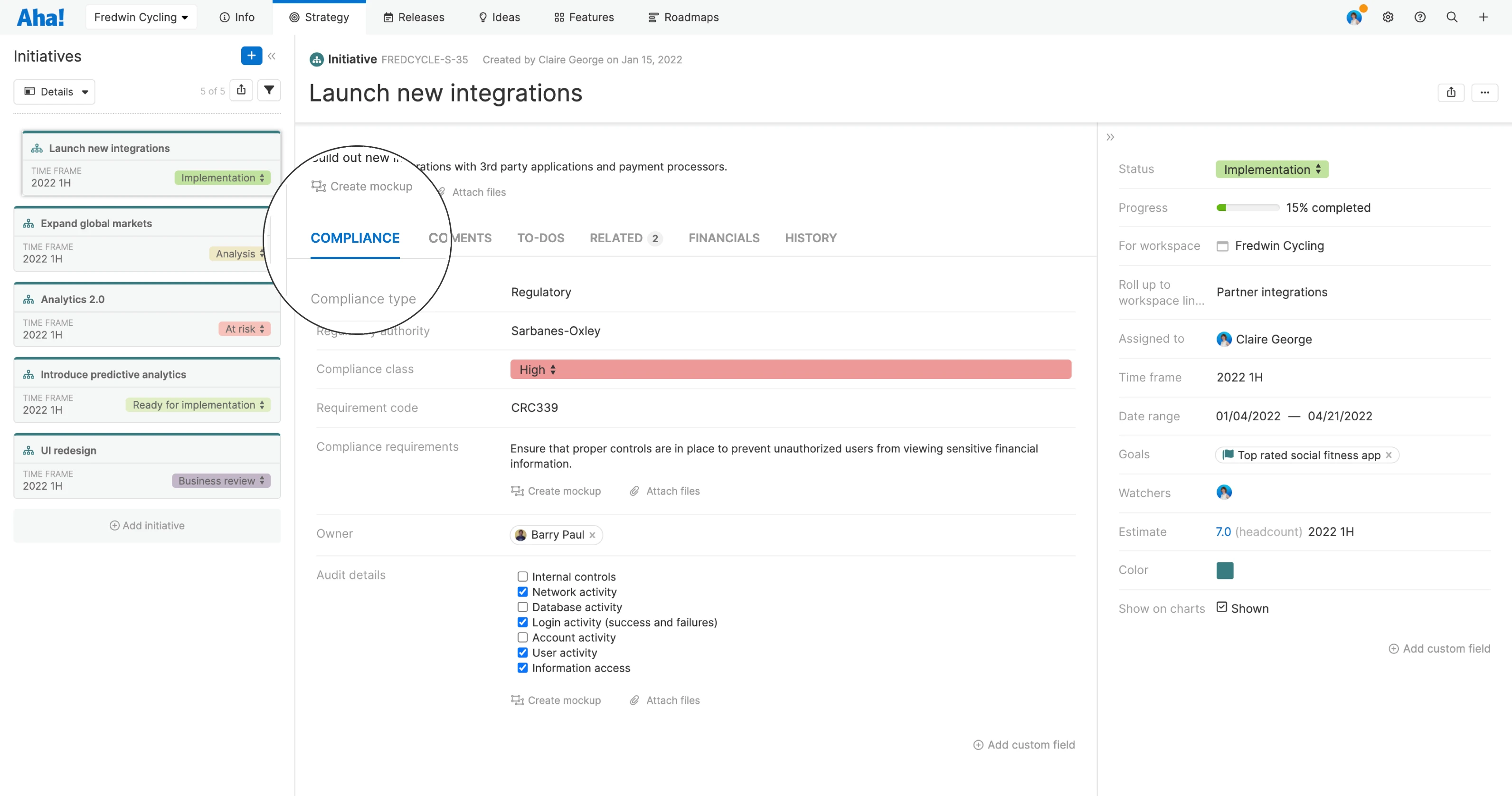 Add Custom Tabs to Record Layouts in Aha! Roadmaps