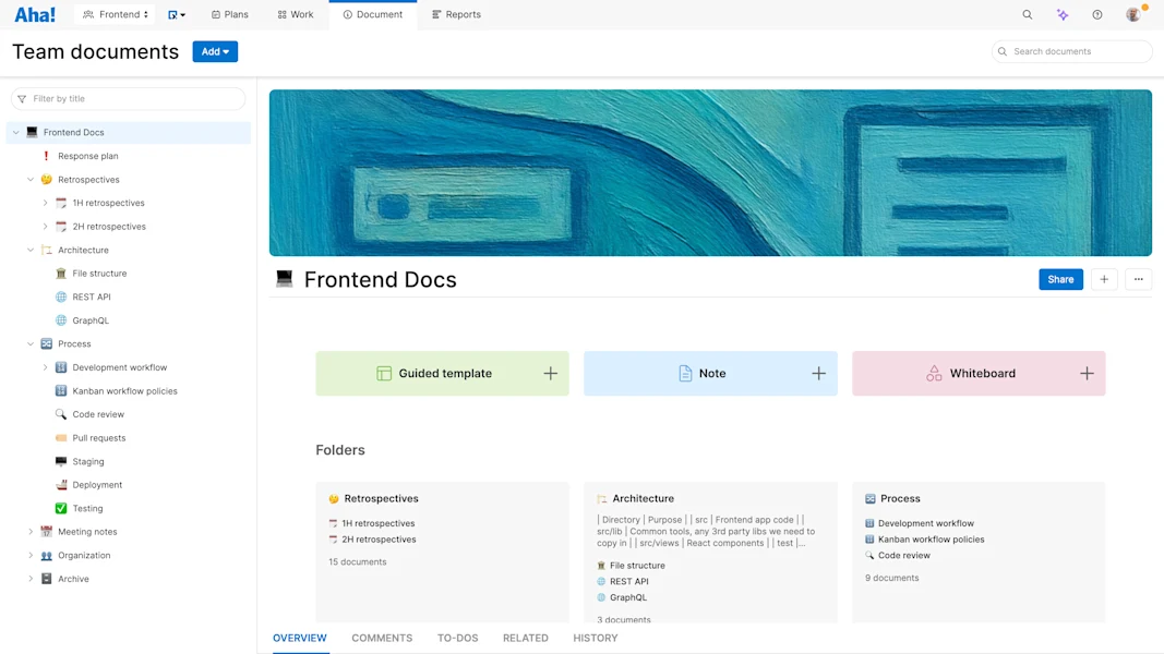 Aha! Develop Documentation — Capture Technical Information
