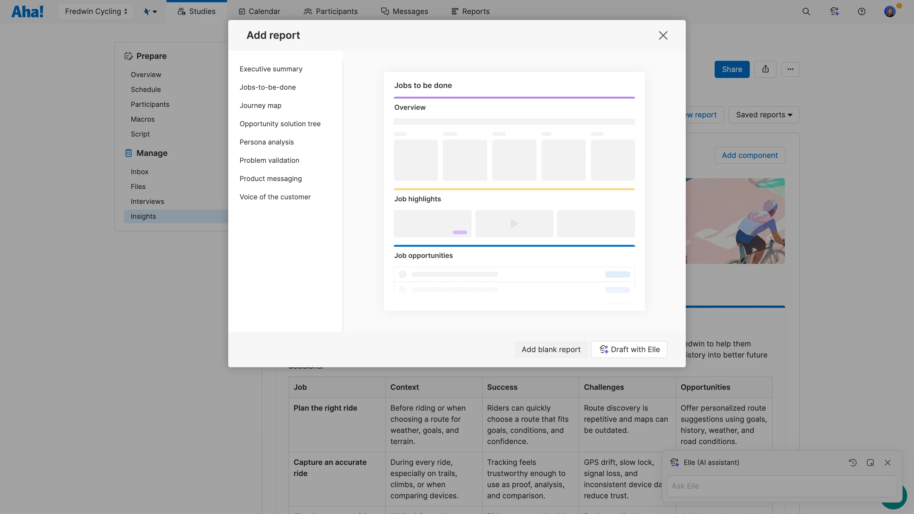 Generate ready-to-share reports using a purpose-built AI assistant