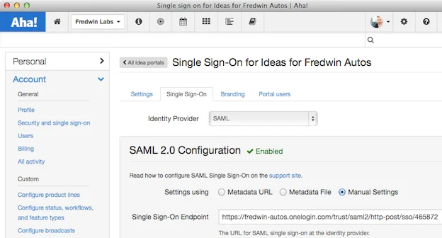 Blog - Just Launched! — Single Sign-On (SSO) Now Available for Idea Portals - inline image