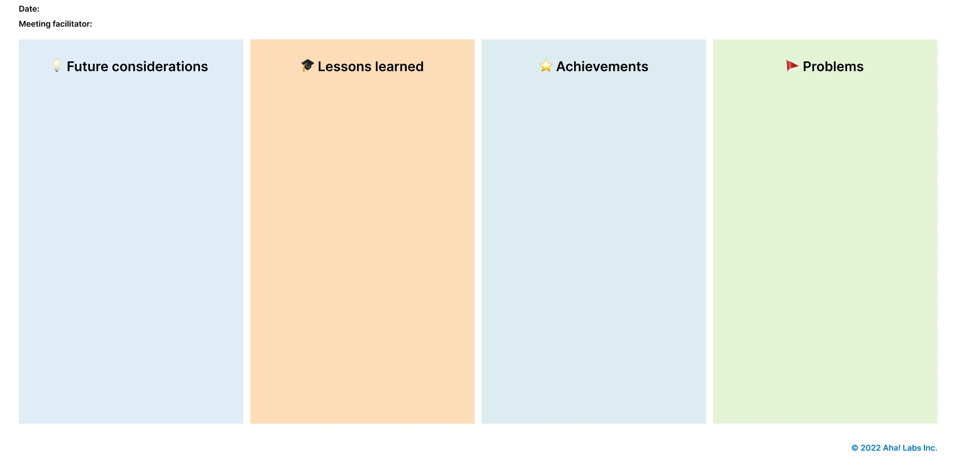FLAP retrospective template