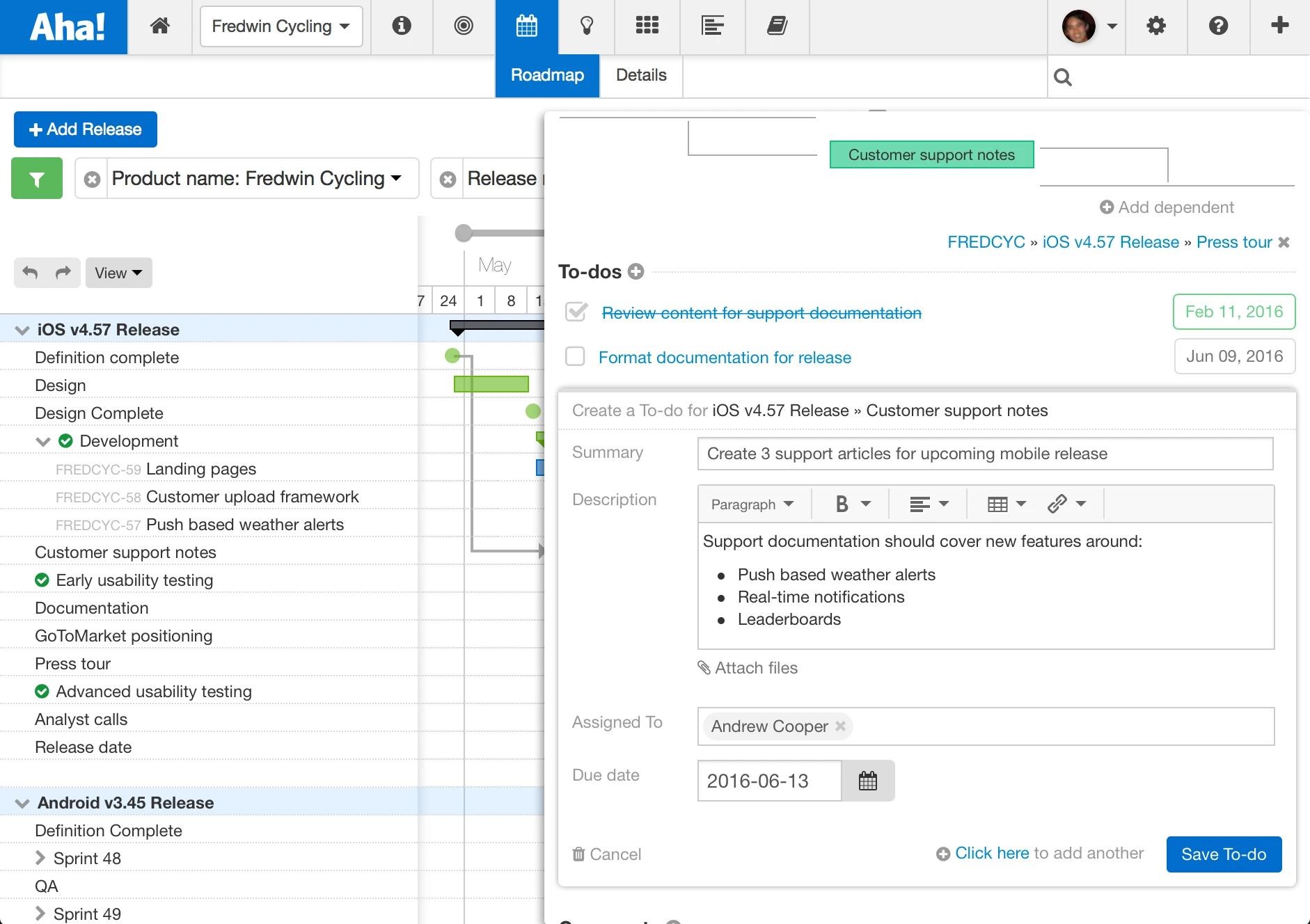 Blog - New in Aha! — A Better Way to Manage Product Launches - inline image