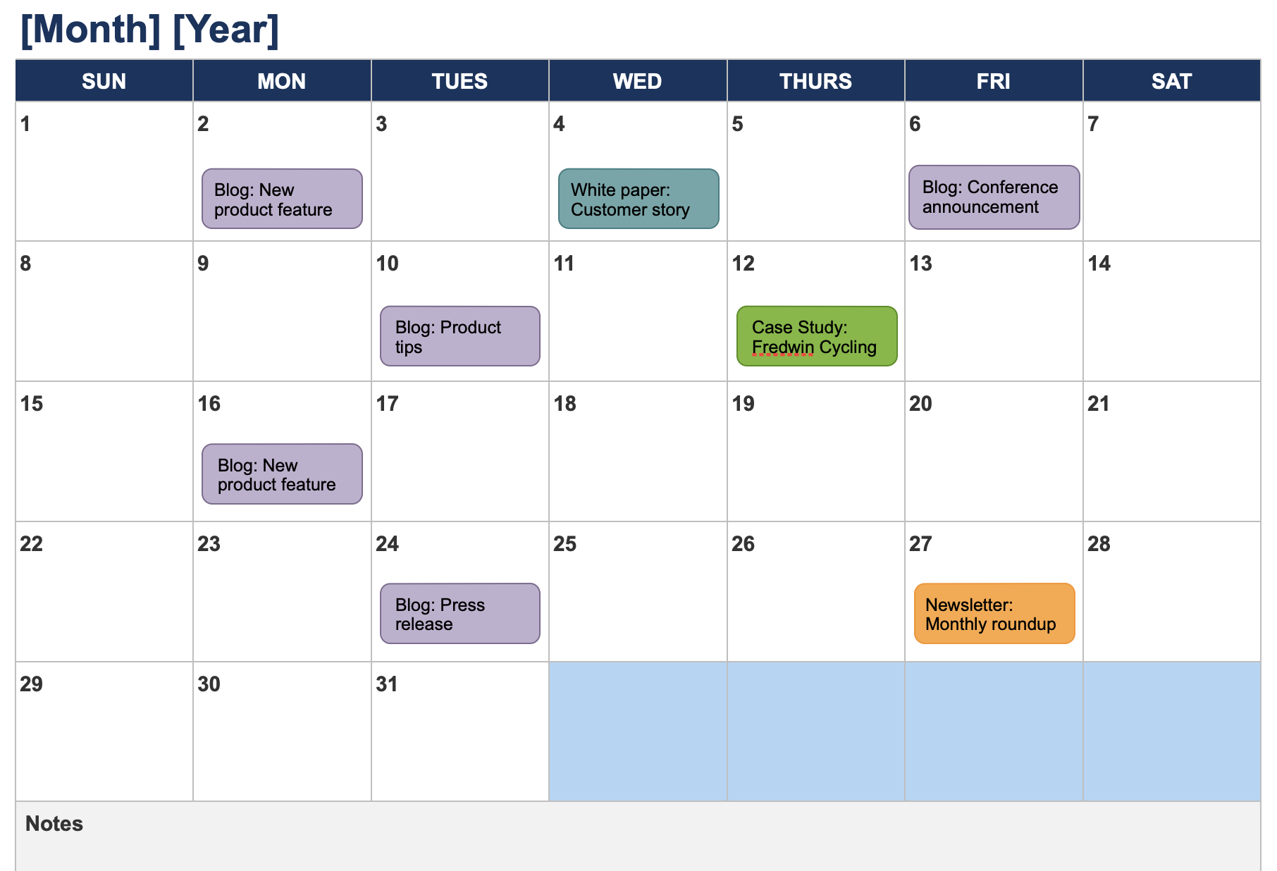 7 Marketing Calendar Templates For Strategic Planning