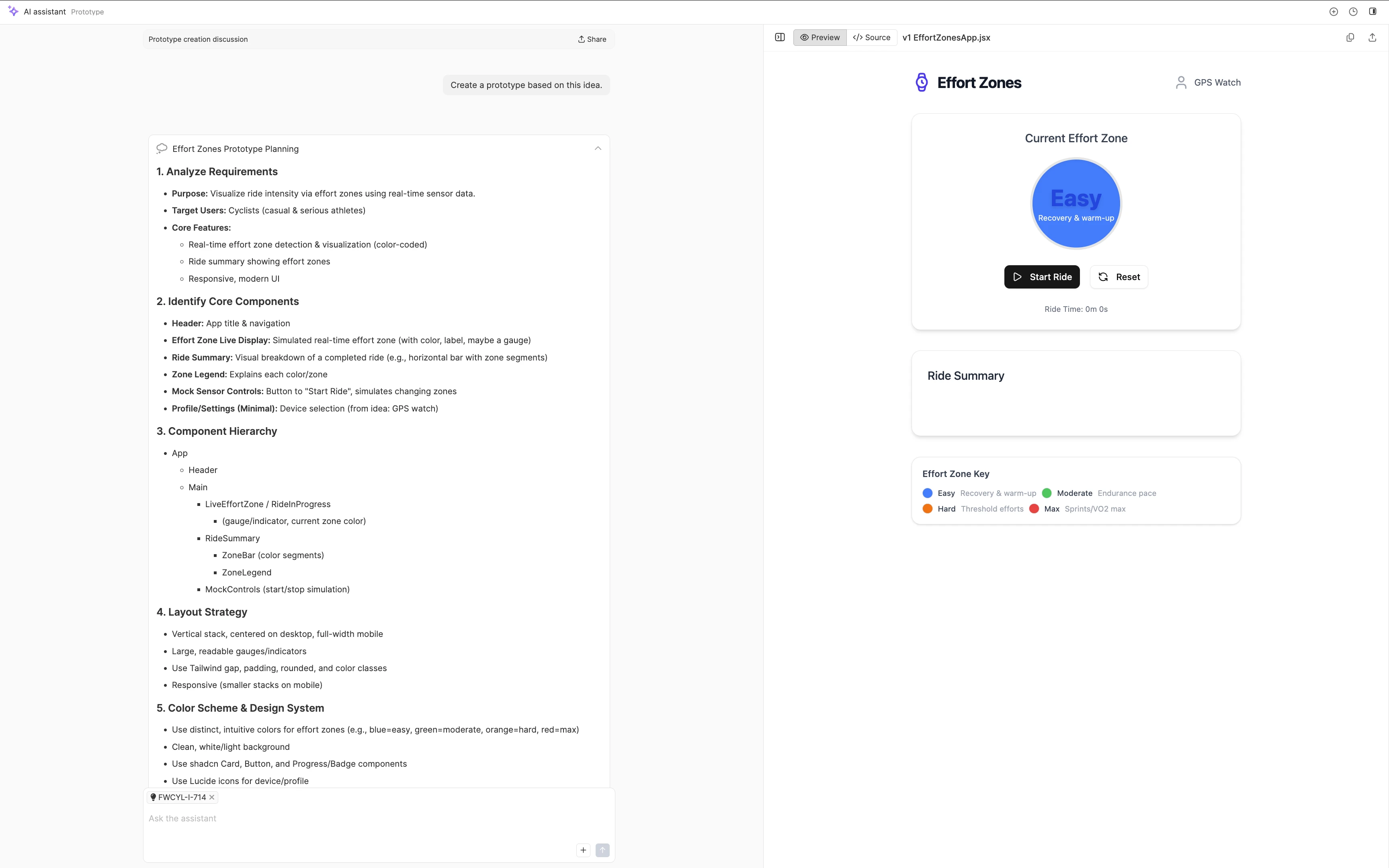 An example screenshot of the AI Request in use.