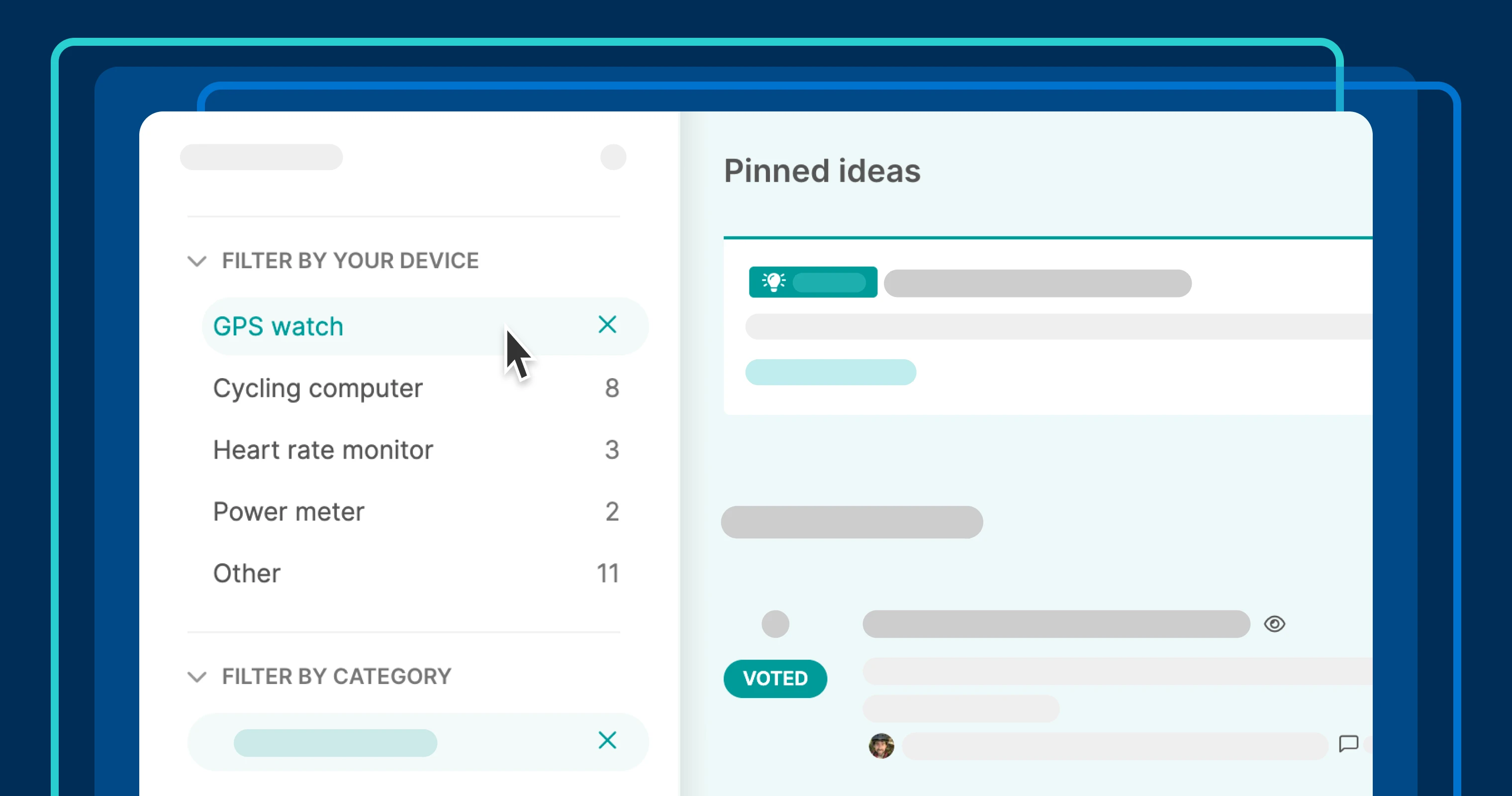 Enable your portal users to filter ideas