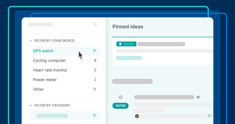 Ideas portal with device filters