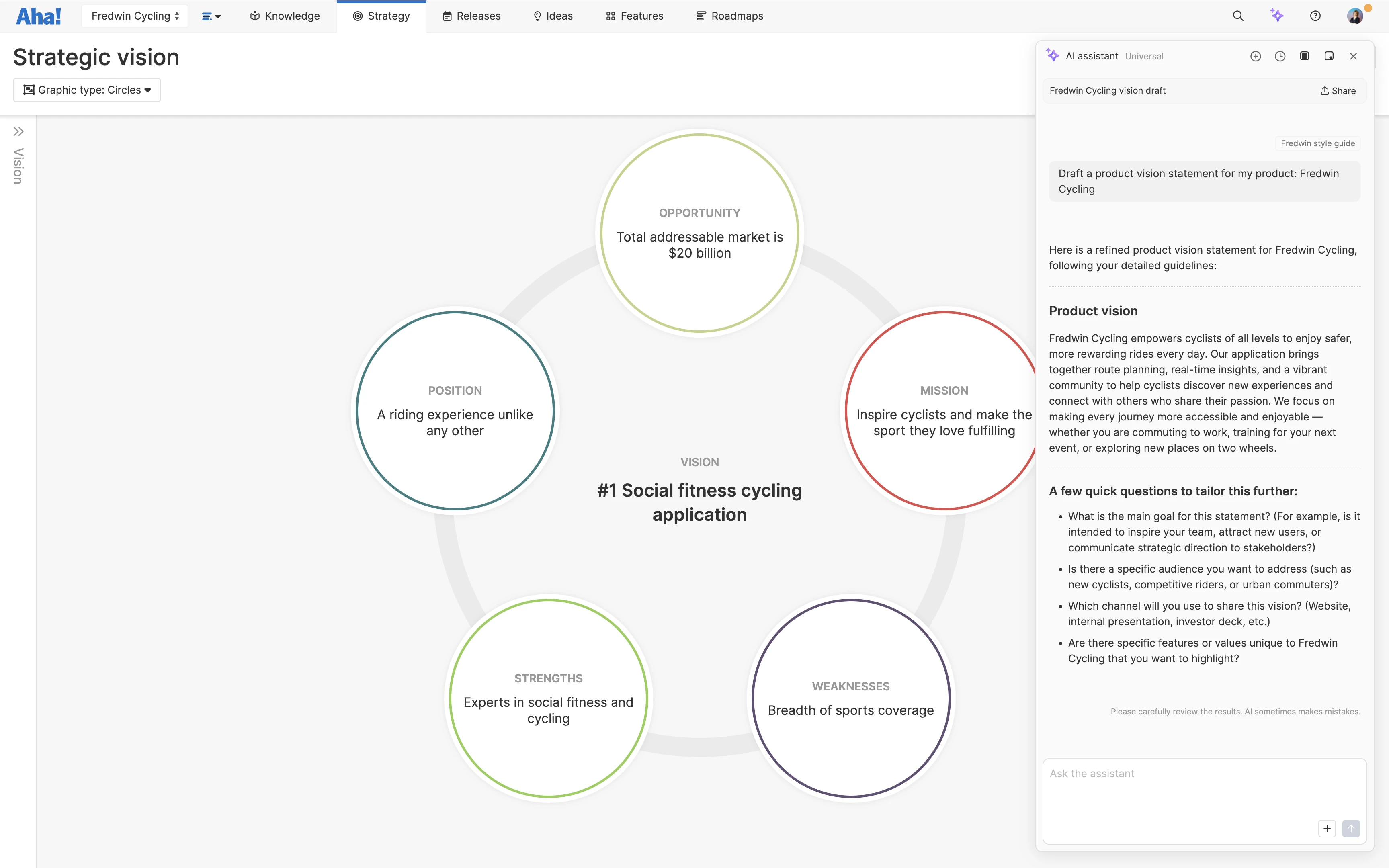 An example screenshot of the AI Request in use.
