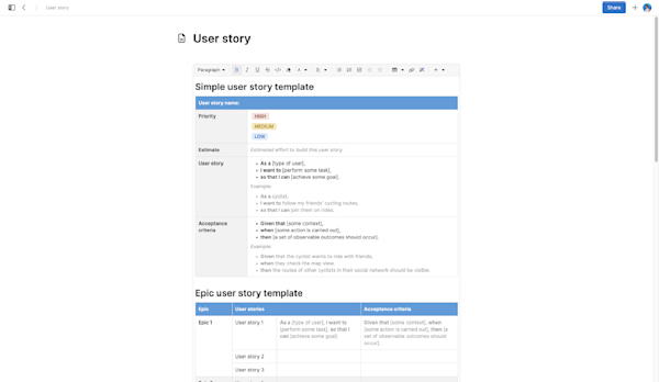 User story large