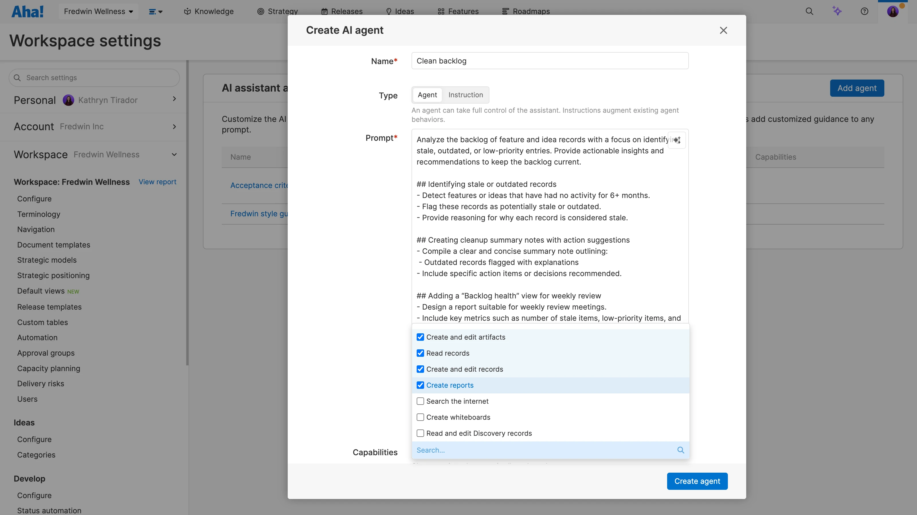 An image of Aha! shapes being converted into records in Aha! Roadmaps