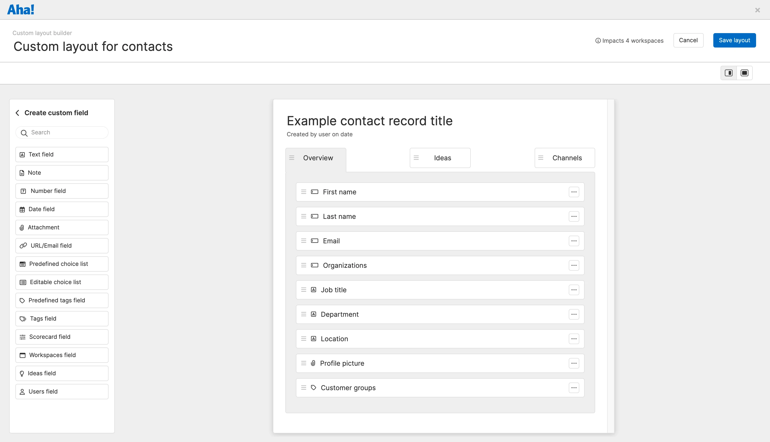 Enhance your contact record