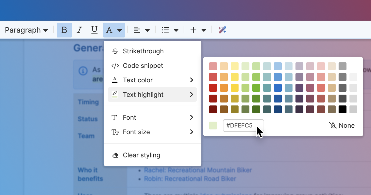 New Ways To Format Text in Aha! Software