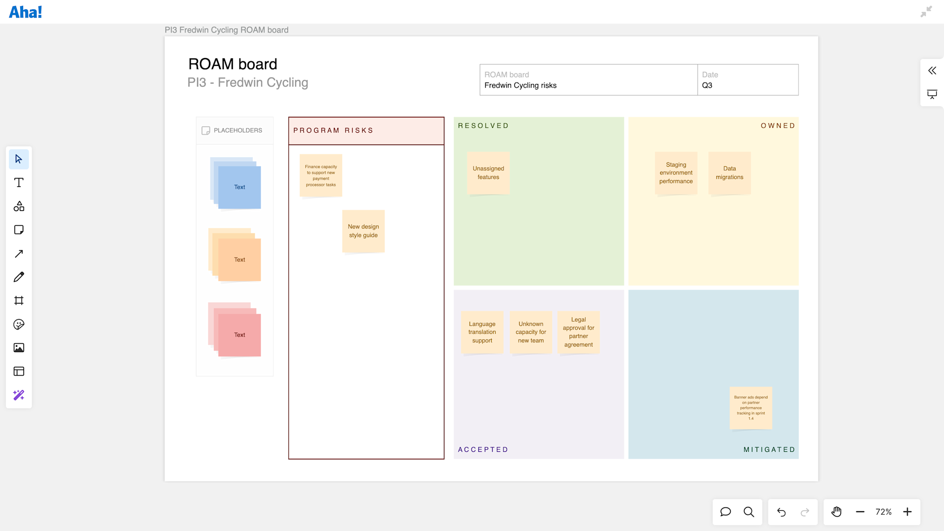 Aha! software use case — Identify delivery risks