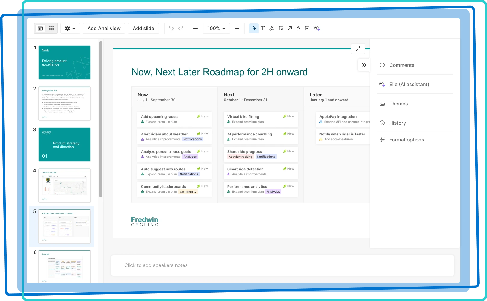 Customize your slides with rich formatting options 