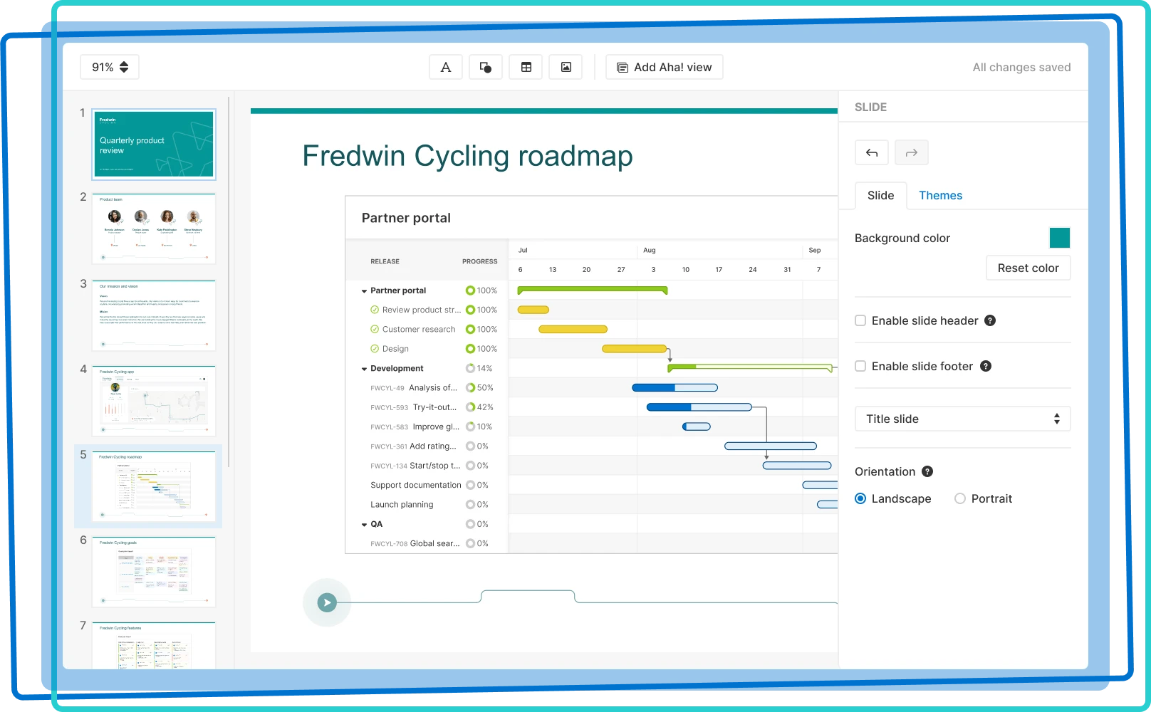 Customize your slides with rich formatting options 