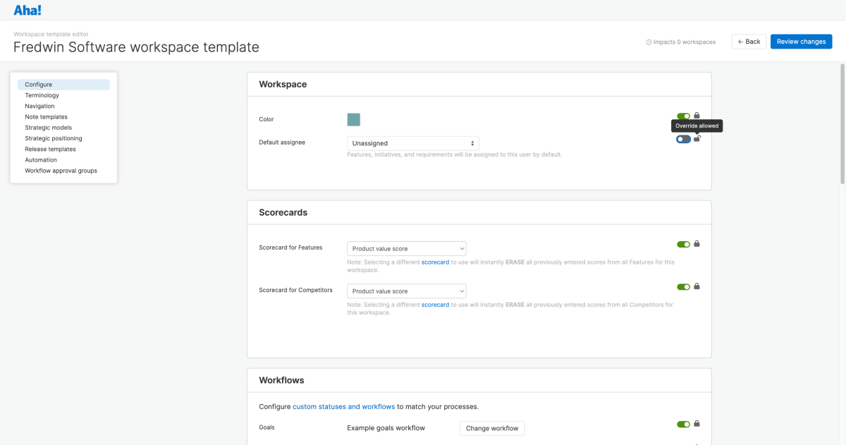 Create Custom Workspace Templates in Aha! Roadmaps