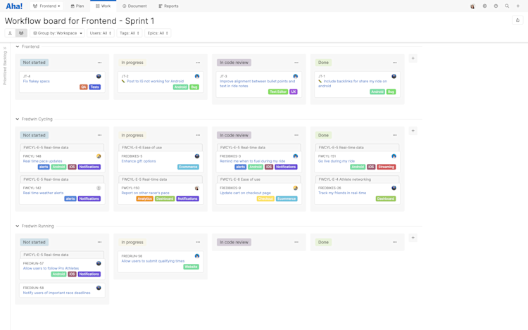 Kanban - customize board swimlanes