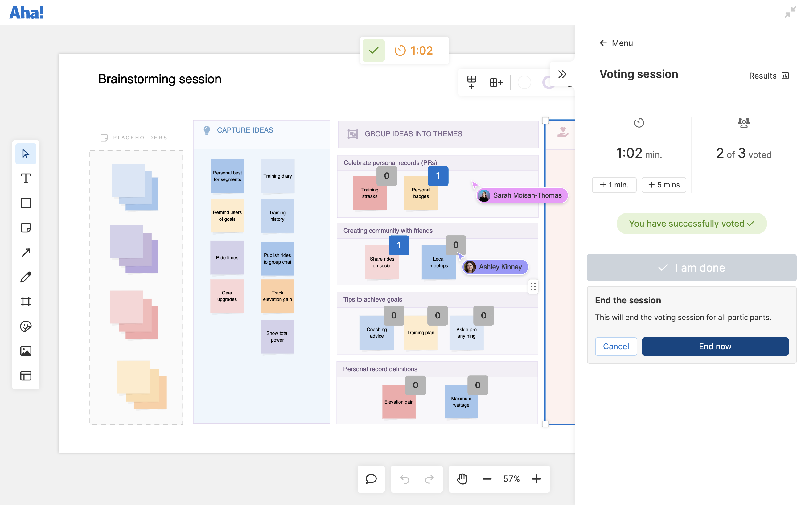 Aha! Whiteboards Advanced plan features Aha! software