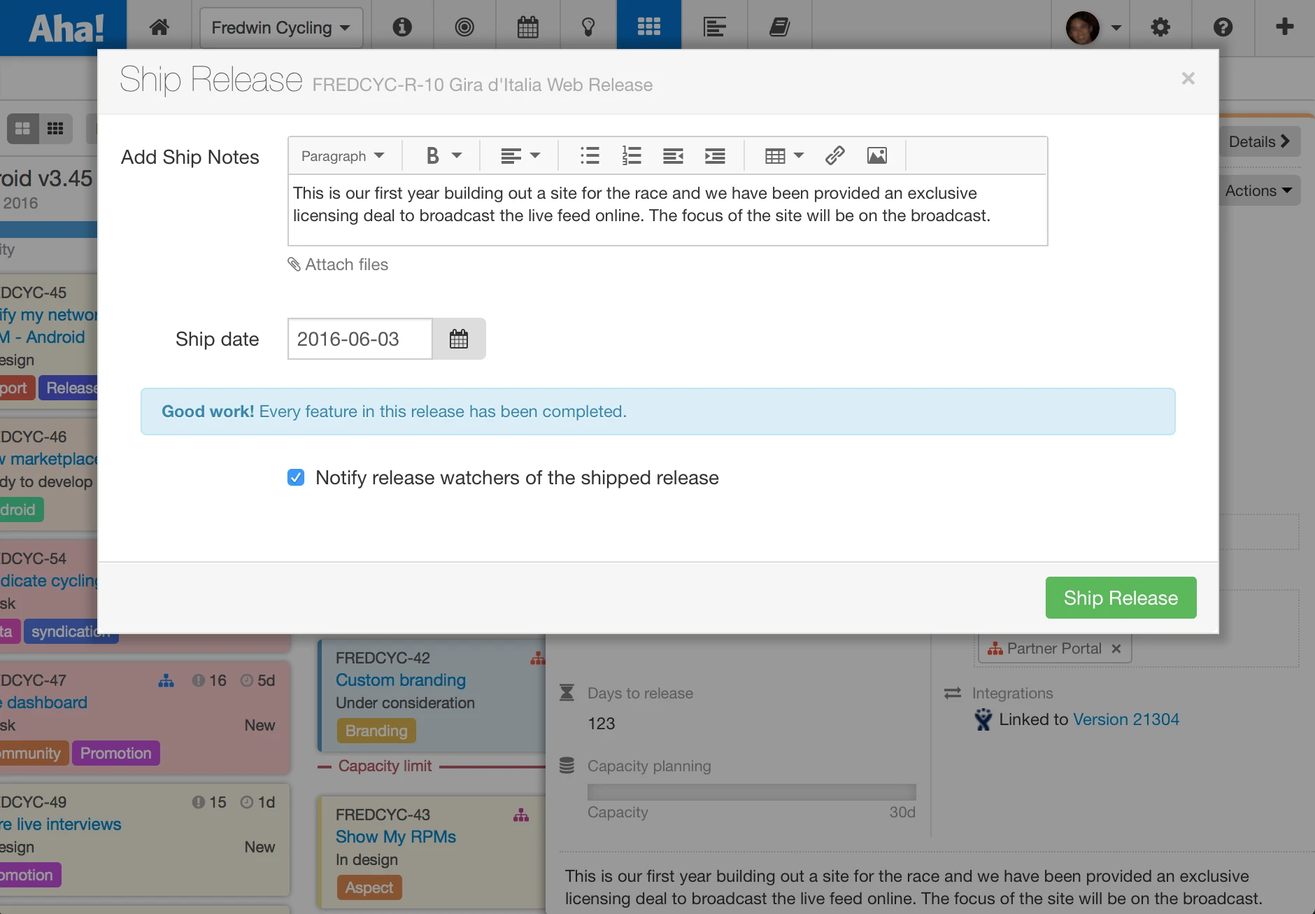 Blog - New in Aha! — A Better Way to Manage Product Launches - inline image
