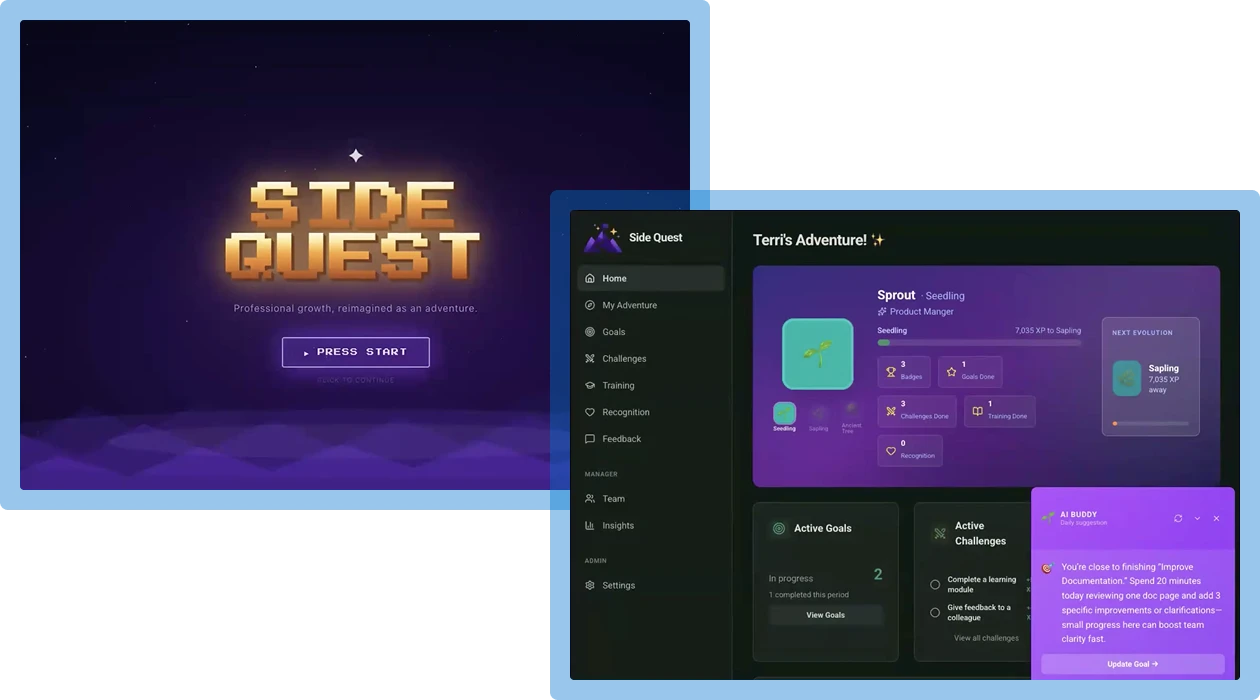 An AI-built application created in Aha! Builder