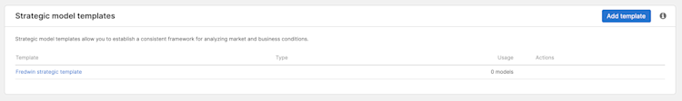 Workspace-level strategic model template settings