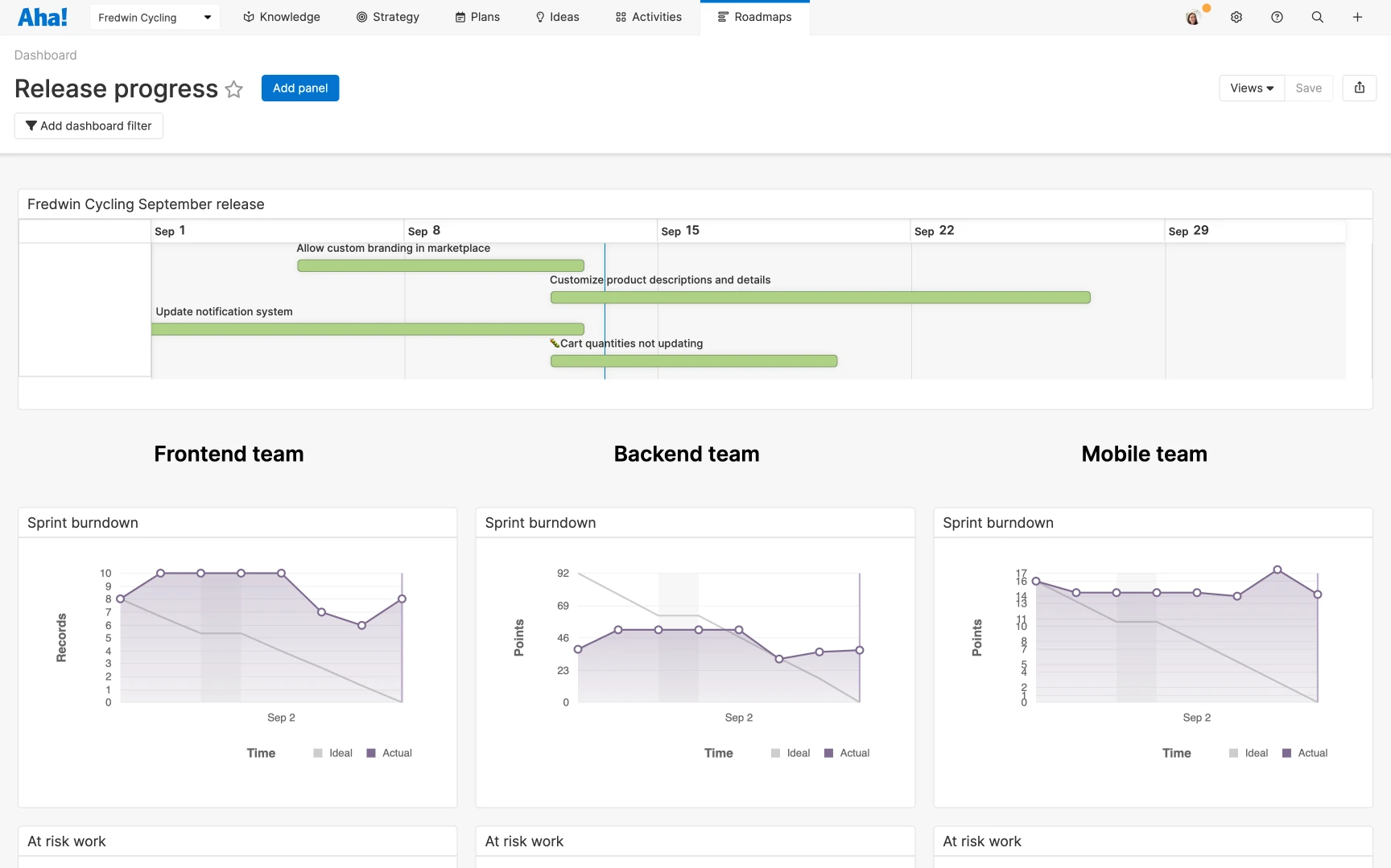 Report on progress