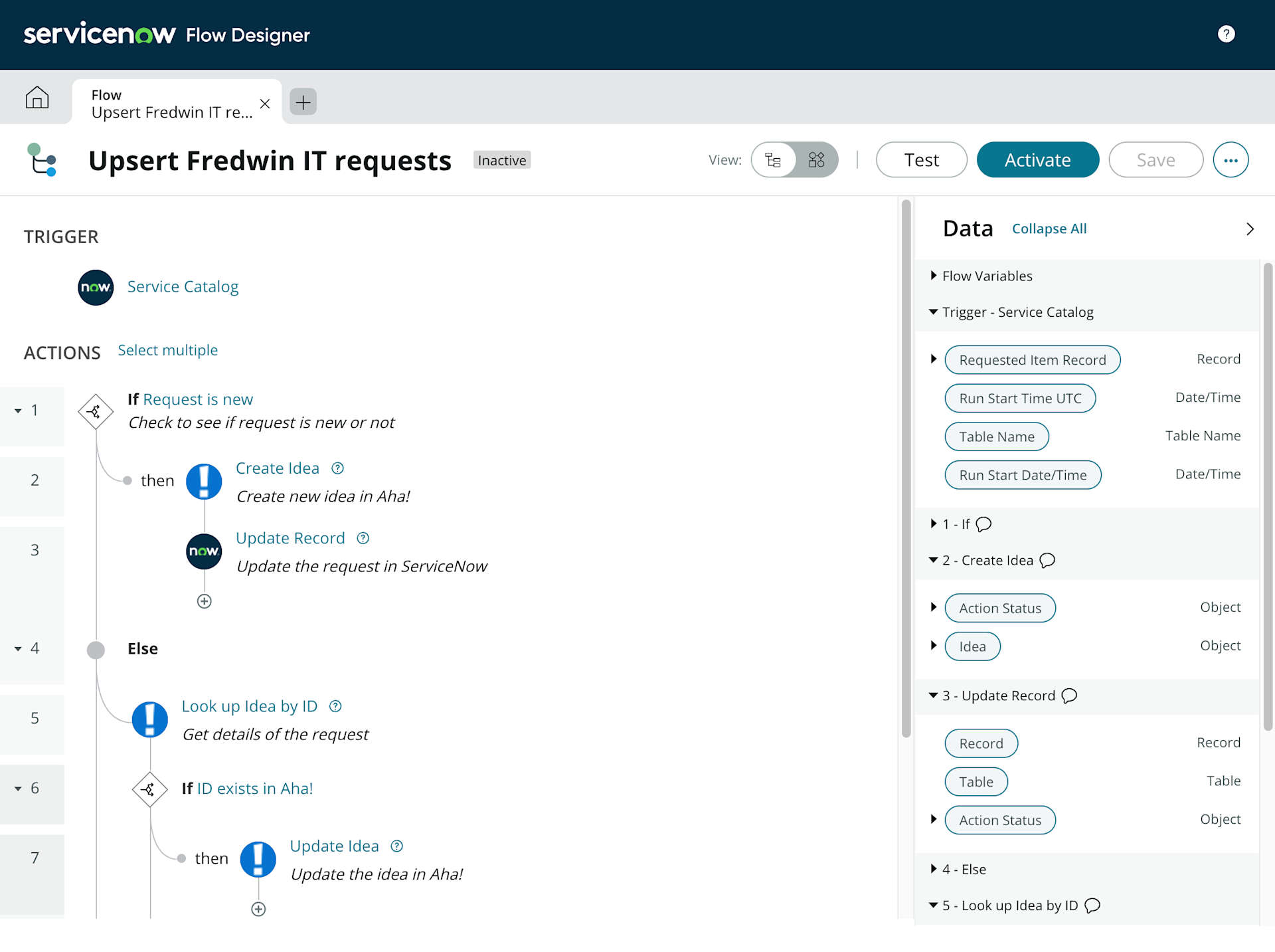 ServiceNow Roadmap Tool Integration