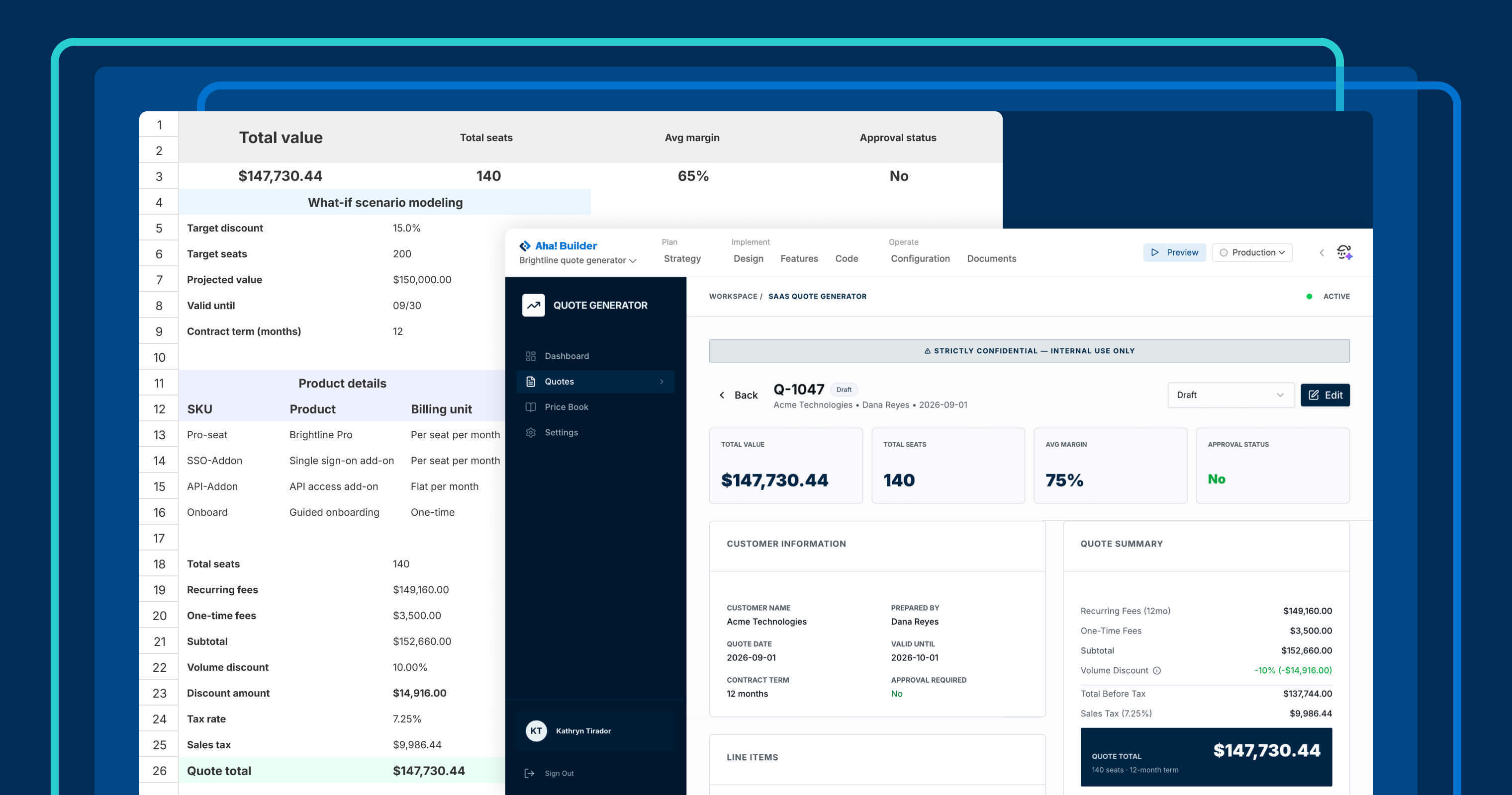 Turn fragile spreadsheets into reliable applications with Aha! Builder