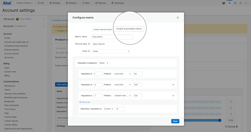 Automatically Update Scorecard Metrics