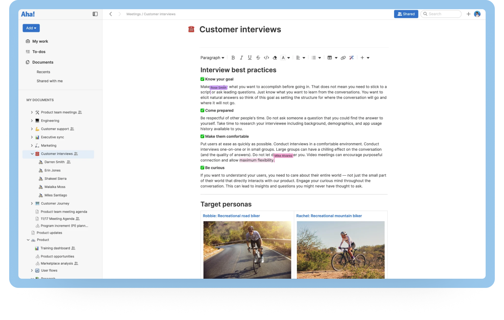 Teammates collaborating on a customer interview