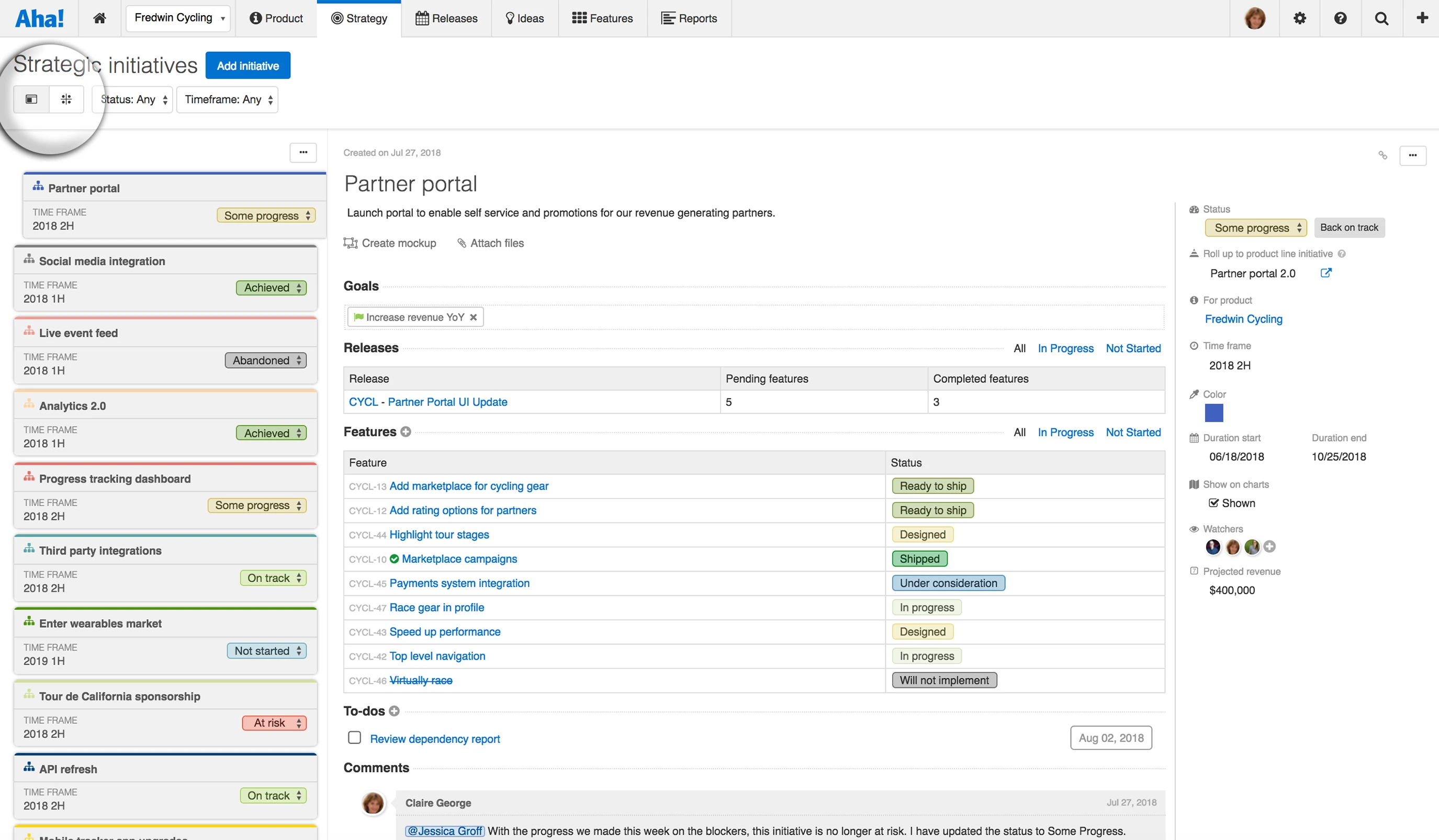 Just Launched! — New Detailed Views for Your Strategic Goals and Initiatives