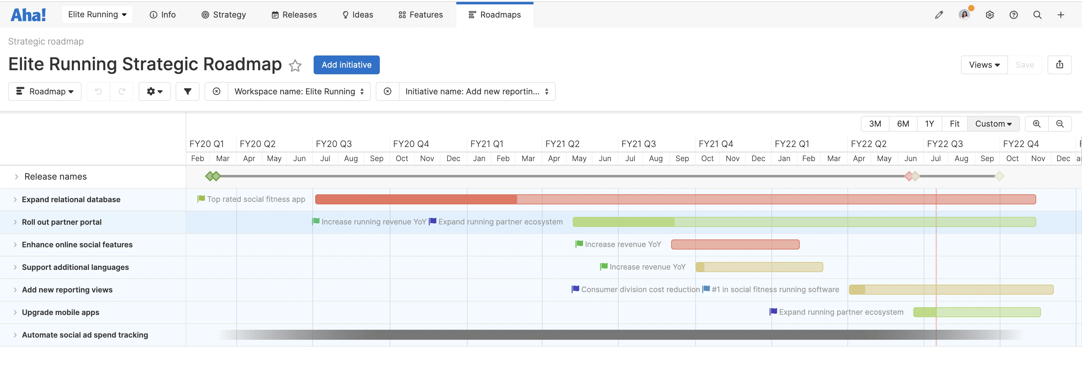Share your roadmap in a presentation or as a webpage — teammates will love the visibility into your plans.