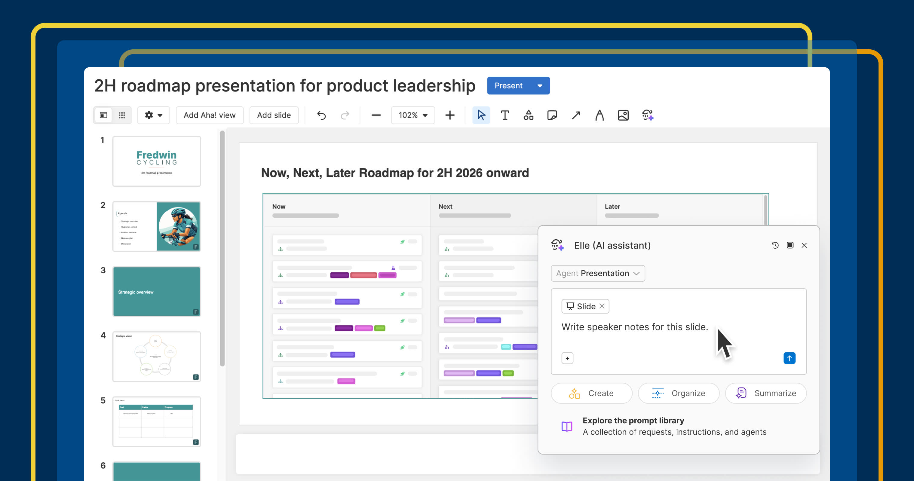 A new way to build roadmap presentations in Aha! Roadmaps