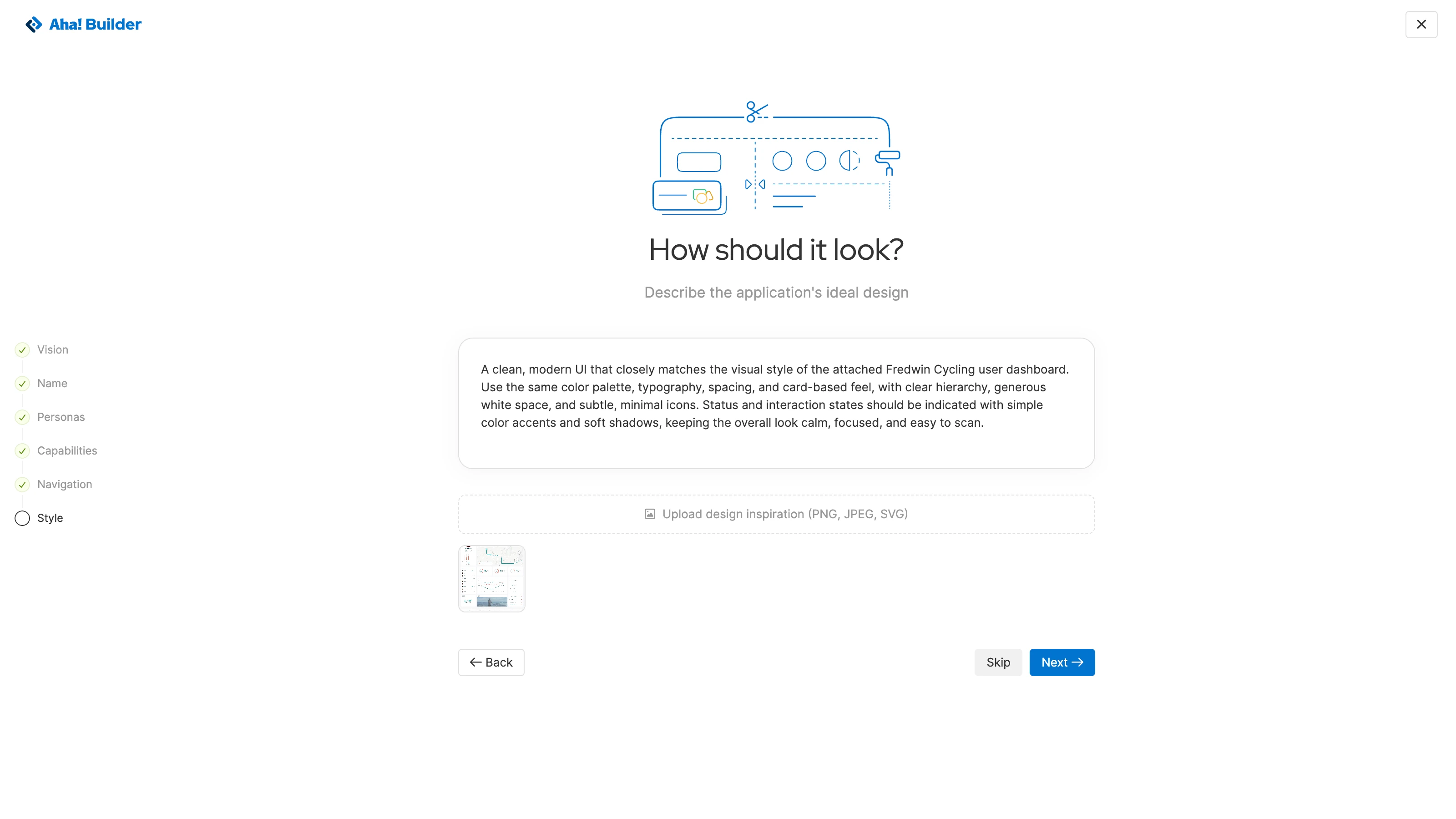 Take control of the design