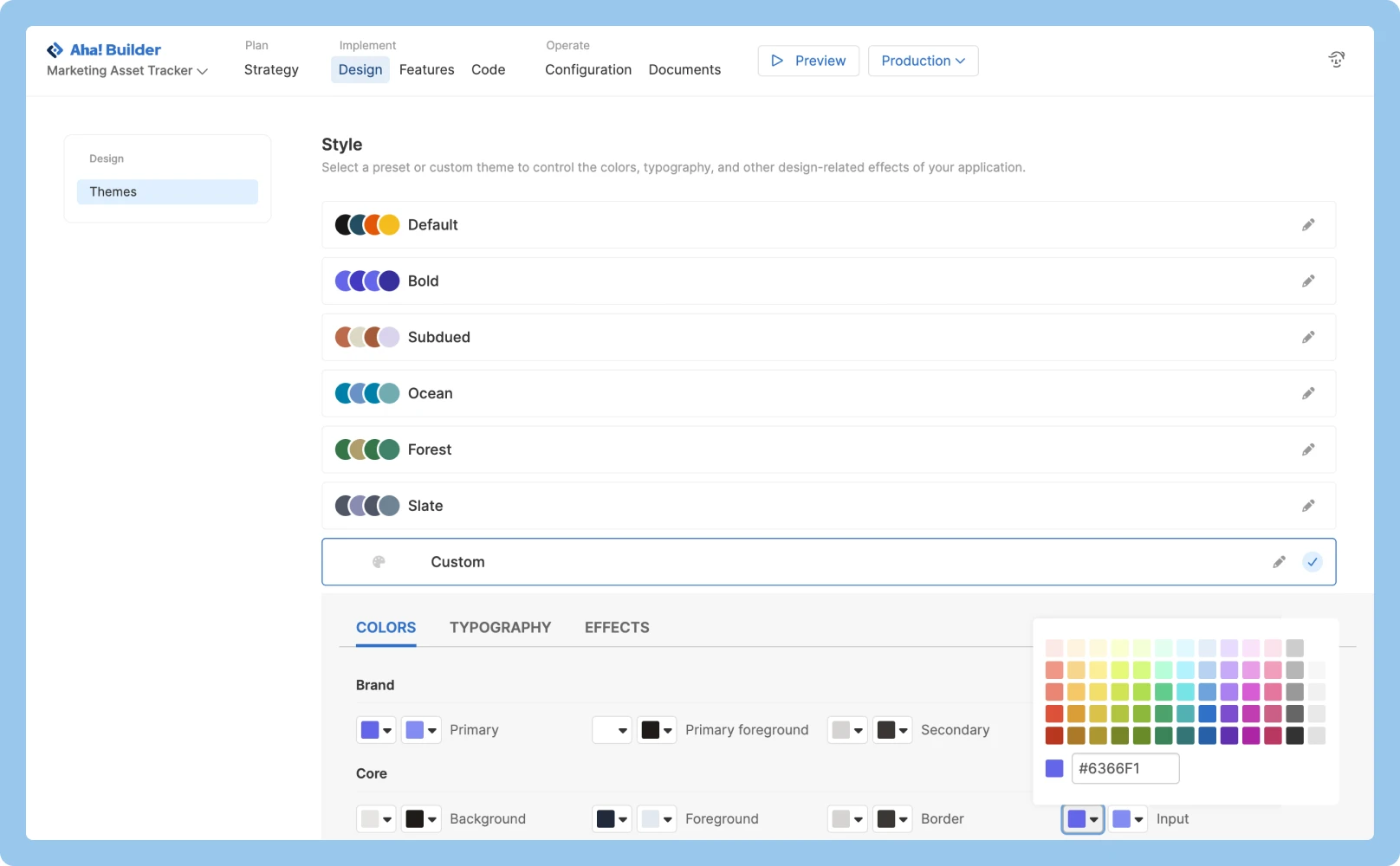 ID - Builder - Overview - Match your brand style