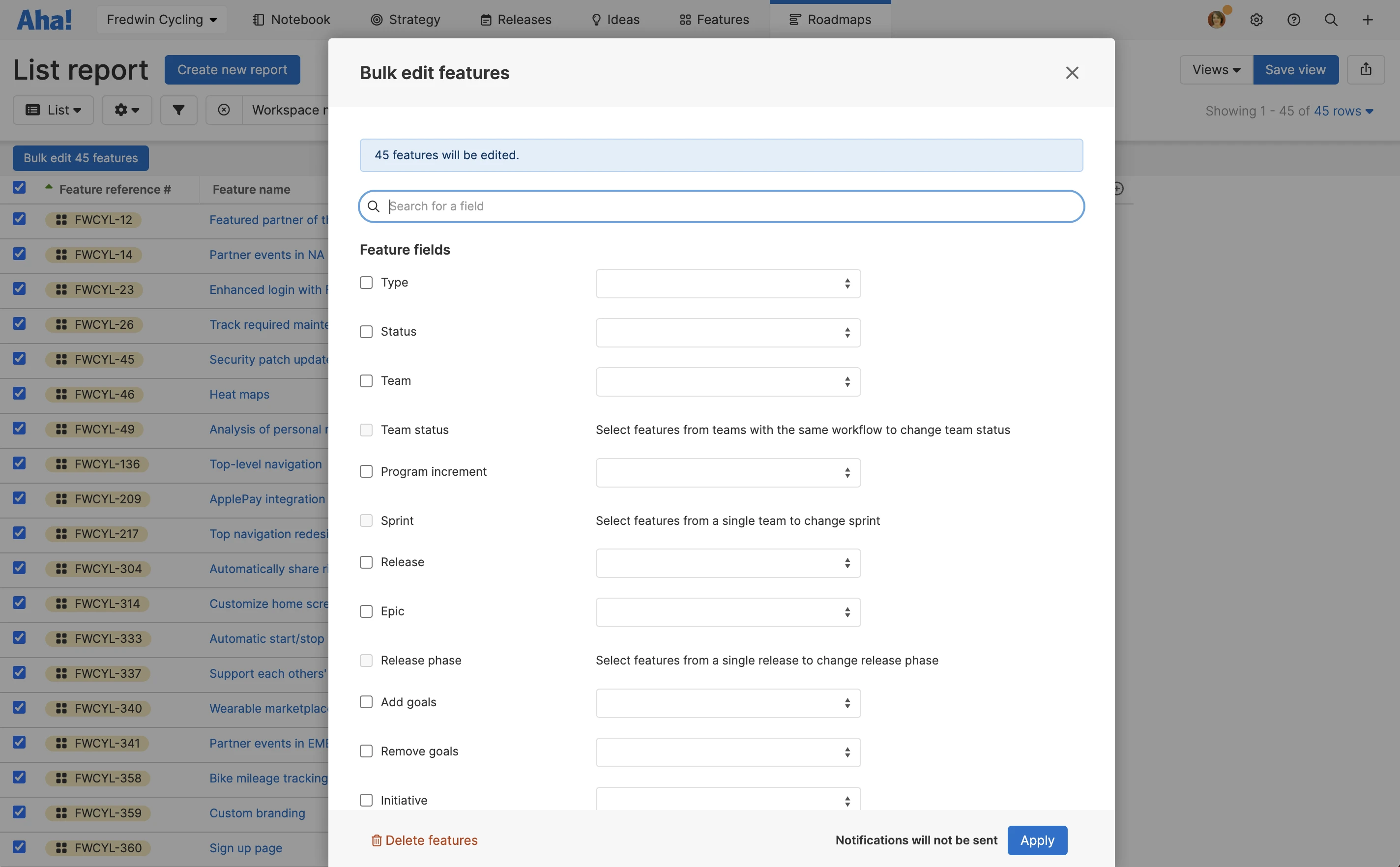 Support / RN - search when bulk editing records