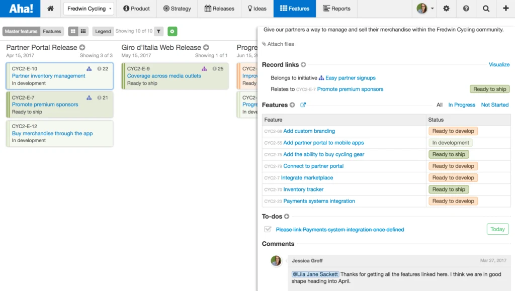 Blog - Just Launched! — Aha! Introduces Roadmaps for Epics - inline image