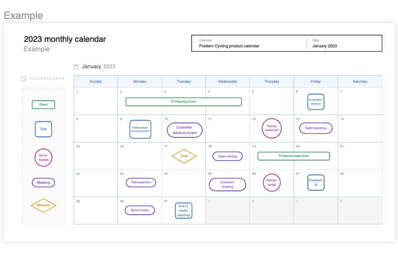 2023 monthly calendar 