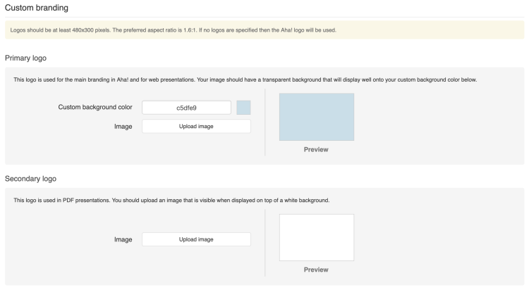 Account-level settings to custom brand your reports.