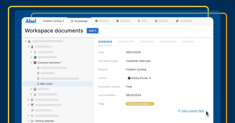 Add custom fields to product documents