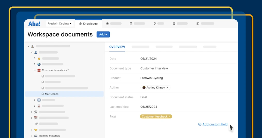 Add custom fields to product documents